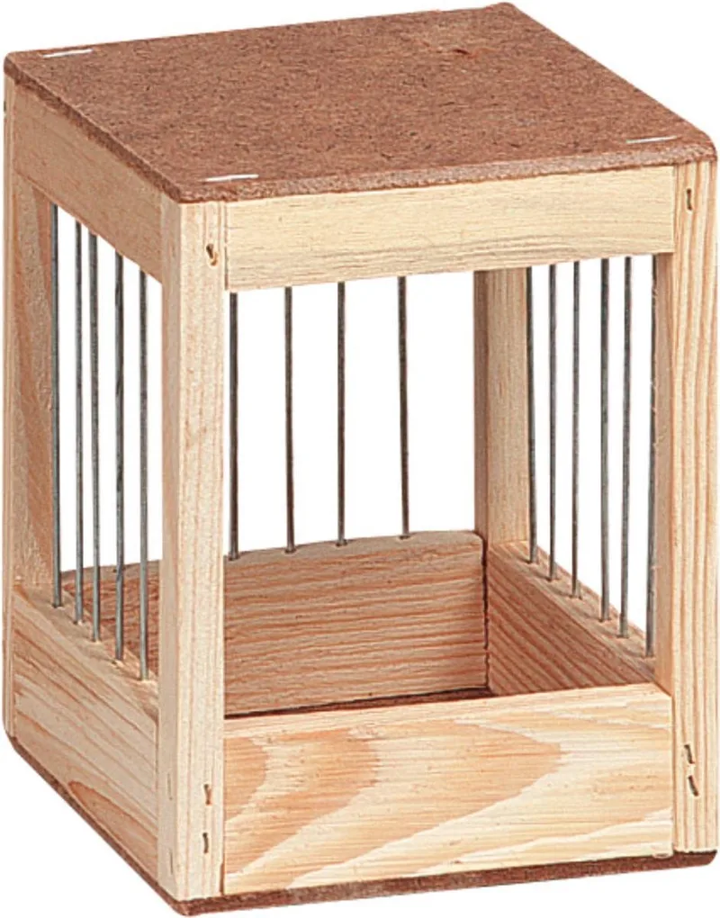 Vogelaccessoire Nestkastje - 12 x 12x 13.5 cm by Flamingo in Brown – product photo