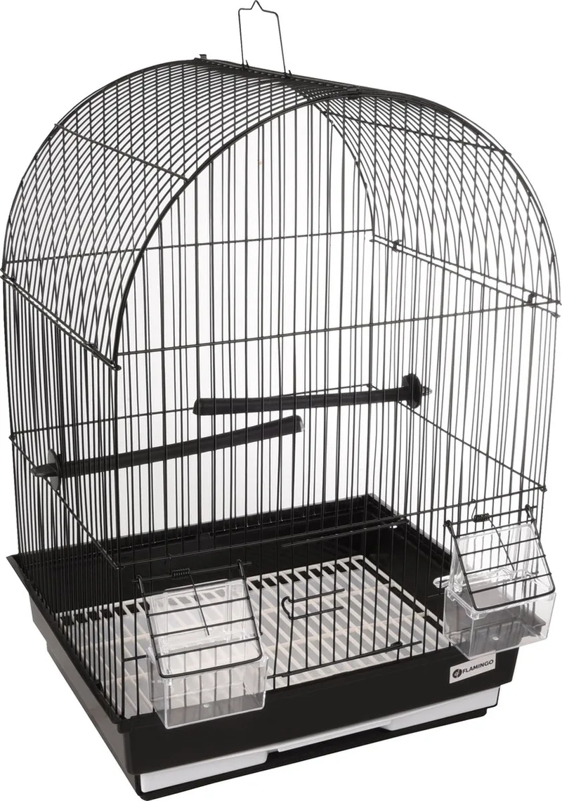 Vogelkooi Alor Zwart - Zwart - 34.5 x 28 x 48.5 cm by Flamingo in Black – product photo 1 of 3