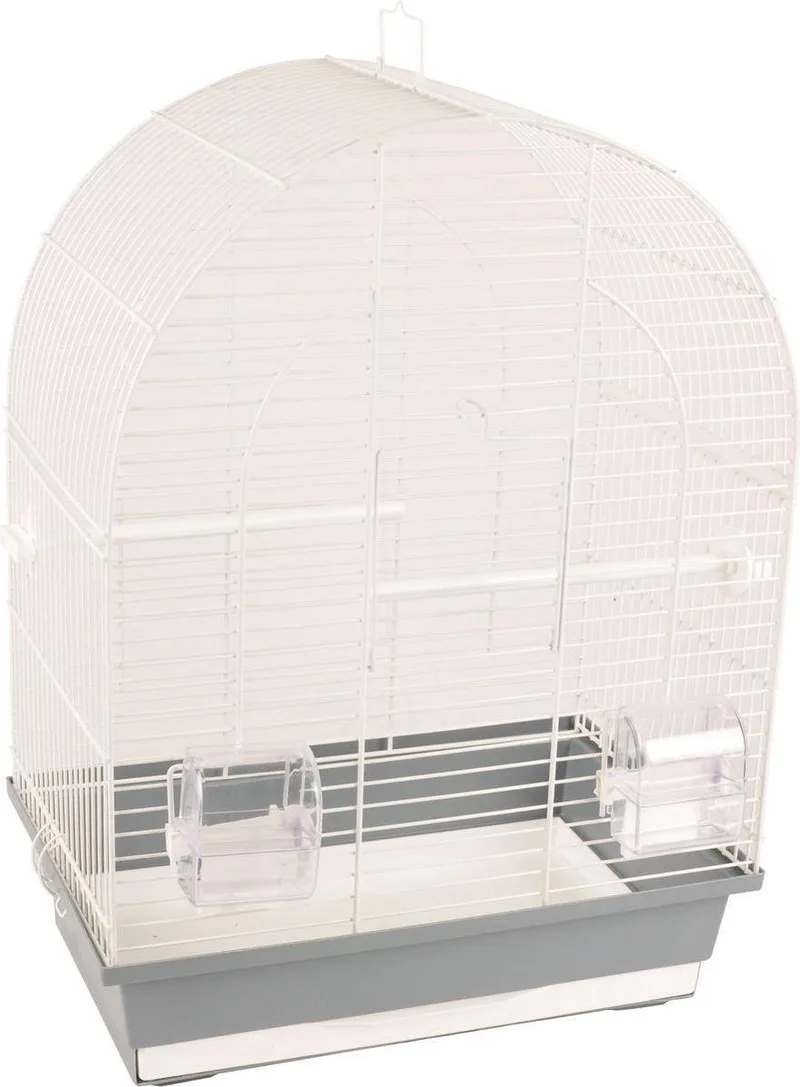 Vogelkooi Klara 1 Grijs/Wit - Wit/Grijs - 39 x 25 x 53 cm by Flamingo in White – product photo