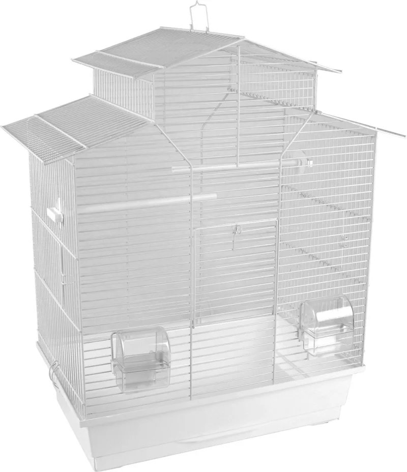 Vogelkooi Numfor 1 Wit - Wit - 51 x 30 x 60 cm de Flamingo en Blanc – photo produit