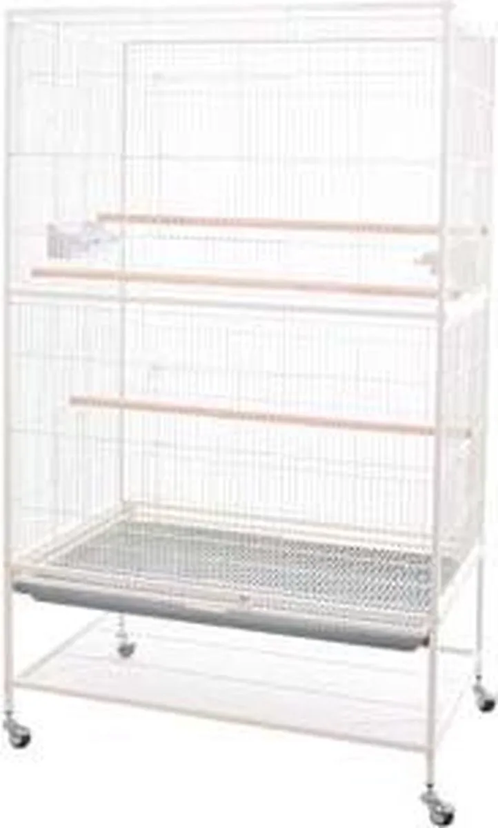 Voliere sumba 79x52x130cm de Flamingo en Blanc – photo produit