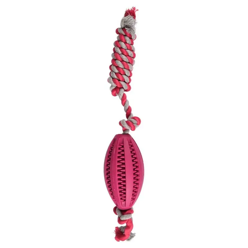 Waylen Rugby Ball Rope Hondenspeeltje Geassorteerd de Flamingo – photo produit 2 sur 4
