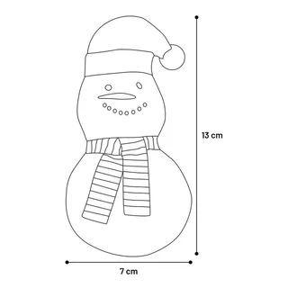 Xami - Speelgoed Katten - Kerst Ps Xami Sneeuwpop 7x5x13cm - 1st - 137397 - 1st von Flamingo in Weiß – Produktfoto 3 von 3