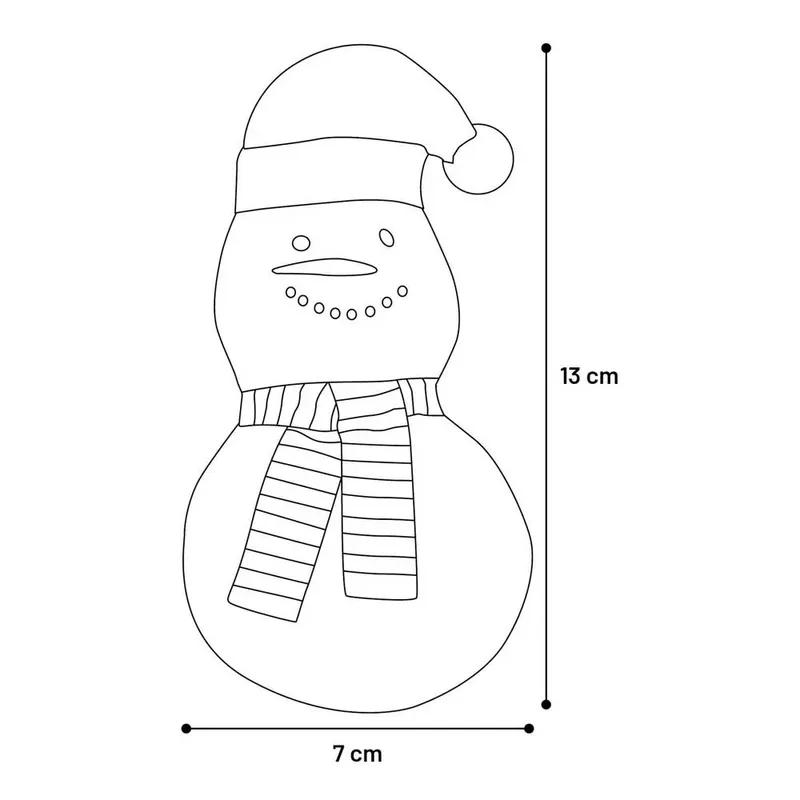 Xami - Speelgoed Katten - Kerst Ps Xami Sneeuwpop 7x5x13cm - 1st - 137397 - 1st von Flamingo in Weiß – Produktfoto 3 von 3