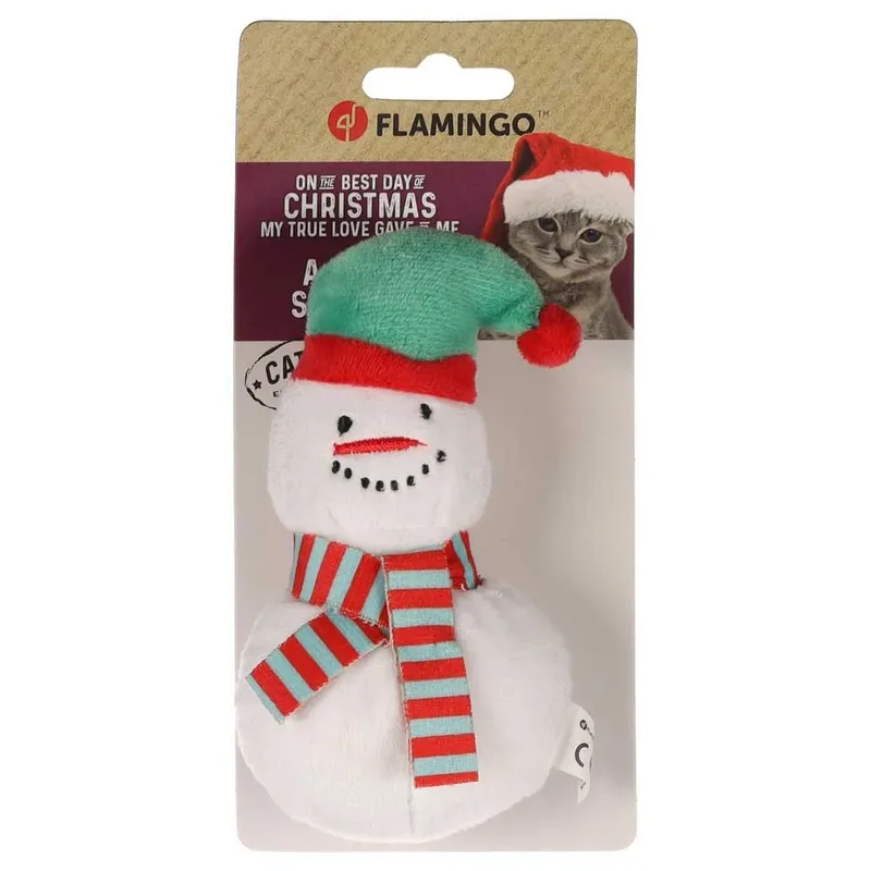 Xami - Speelgoed Katten - Kerst Ps Xami Sneeuwpop 7x5x13cm - 1st - 137397 - 1st von Flamingo in Weiß – Produktfoto 2 von 3