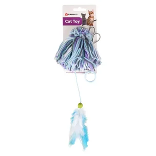 Yarn - Speelgoed Katten - Ps Yarn Teaser Met Ring Multi 81cm - 1st - 128727 - 1st de Flamingo en Bleu – photo produit 2 sur 2