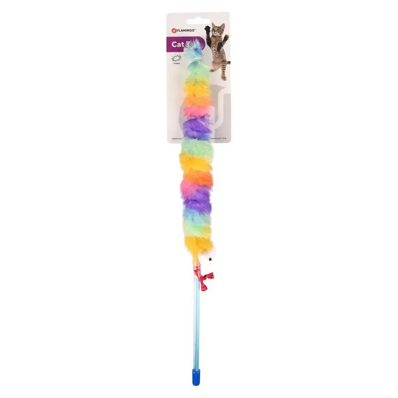 Yowly Hengel - Kattenspeelgoed - 48.8 cm Multi-Color van Flamingo in Groen – productfoto 2 van 2
