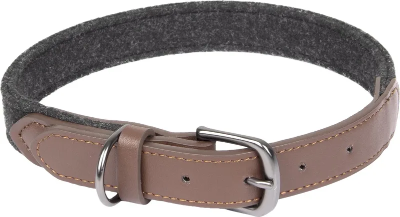 Yura - Halsband Honden - Halsband Yura Zwart/bruin L 43-53cm 25mm - 1st - 131714 - 1st by Flamingo in Black – product photo