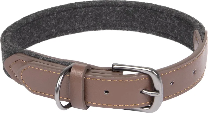 Yura - Halsband Honden - Halsband Yura Zwart/bruin M/l 38-48cm 25mm - 1st - 131711 - 1st de Flamingo en Noir – photo produit