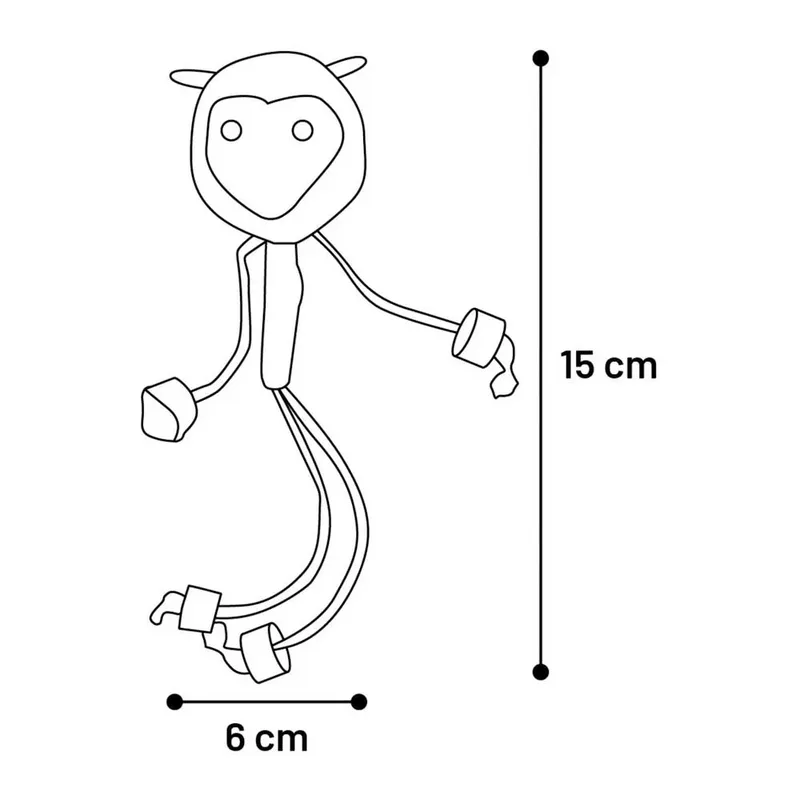 Yutsu Aap Matatabi - Kattenspeelgoed Matatabi - Juten Touw - 15cm x 6cm von Flamingo in Braun – Produktfoto 3 von 3