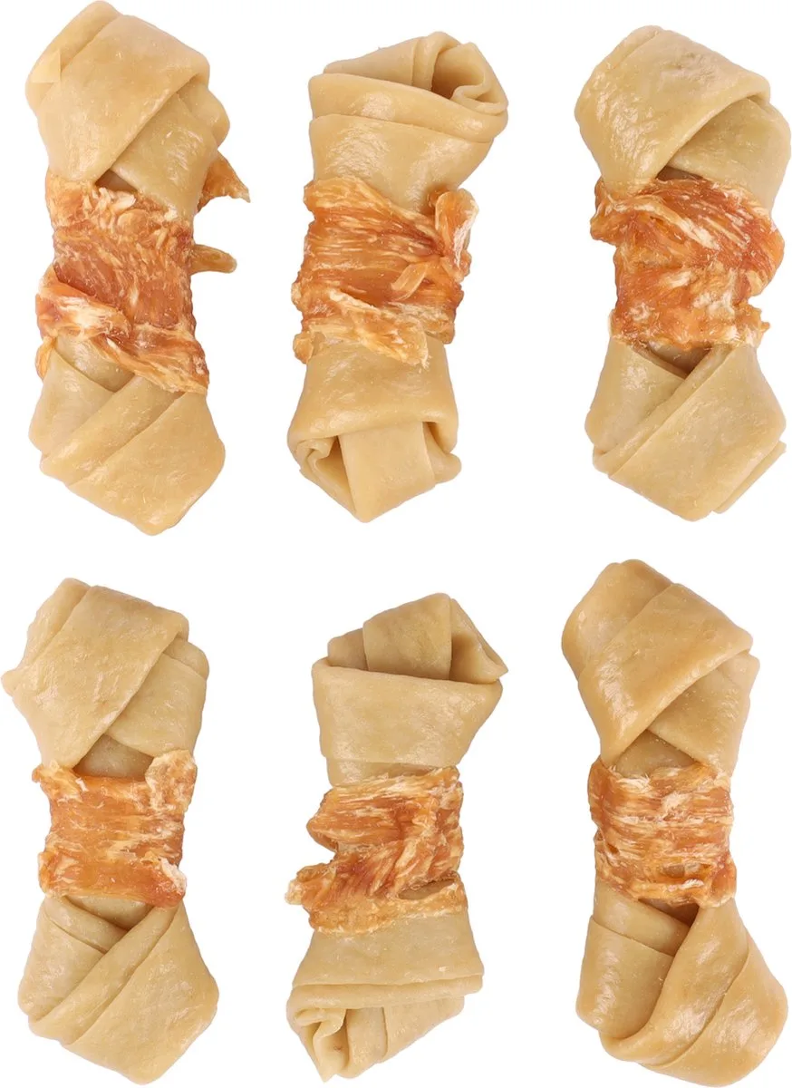 ZERO RAWHIDE GEKNOOPT BEEN MET KIP 6CM 6ST 120GR von Flamingo – Produktfoto