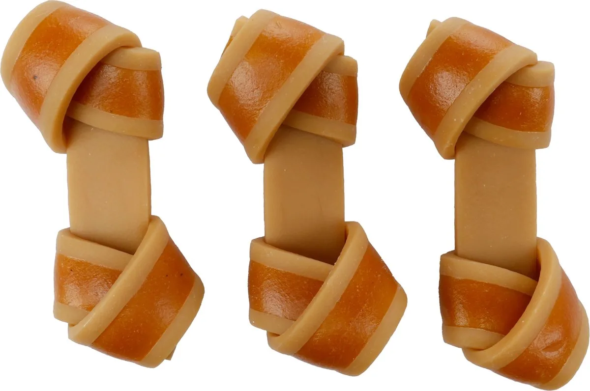 ZERO RAWHIDE GEKNOOPT BEEN MET KIP 9CM 4ST 140GR von Flamingo – Produktfoto