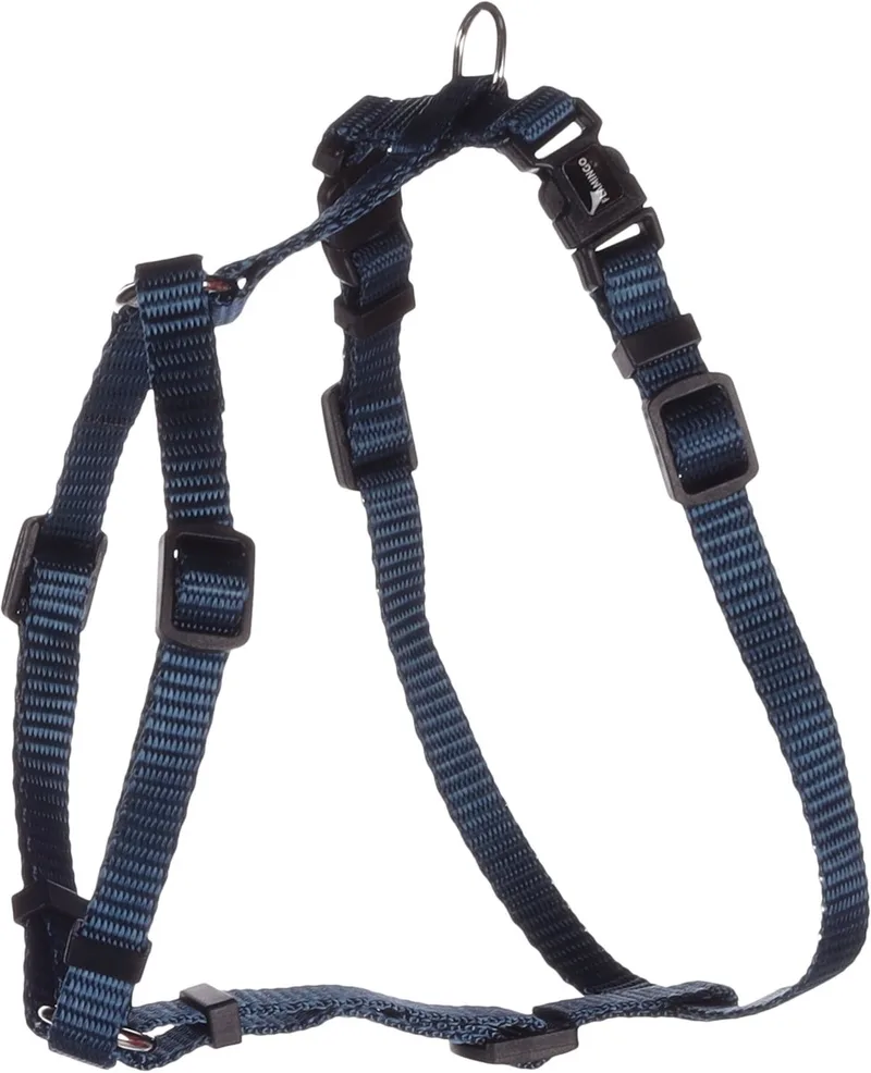 Ziggi H-harnas - Harnas Honden - H-harnas Ziggi Donkerblauw Xs 25-40cm 10mm - 1st - 138041 - 1st fra Flamingo i Blå – produktbillede