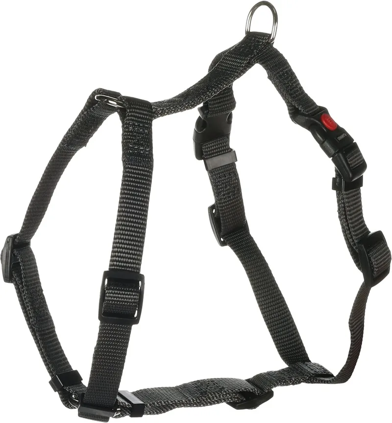Ziggi H-harnas - Harnas Honden - H-harnas Ziggi Donkergrijs S 35-50cm 15mm - 1st - 138088 - 1st by Flamingo in Grey – product photo