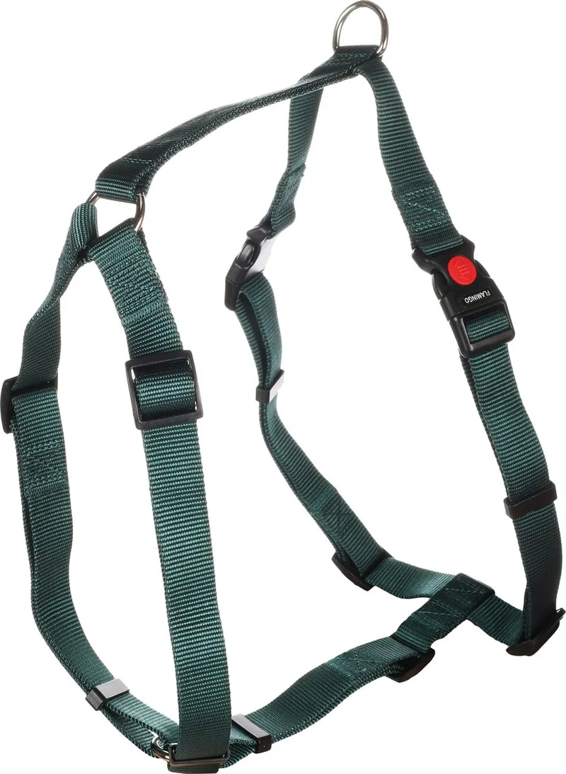 Ziggi H-harnas - Harnas Honden - H-harnas Ziggi Donkergroen Xl 70-110cm 25mm - 1st - 138030 - 1st von Flamingo in Grün – Produktfoto