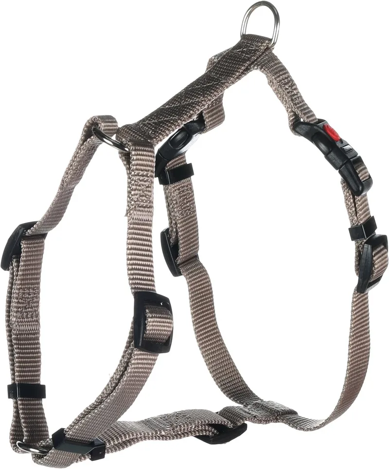 Ziggi H-harnas - Harnas Honden - H-harnas Ziggi Greige S 35-50cm 15mm - 1st - 138098 - 1st von Flamingo in Grau – Produktfoto