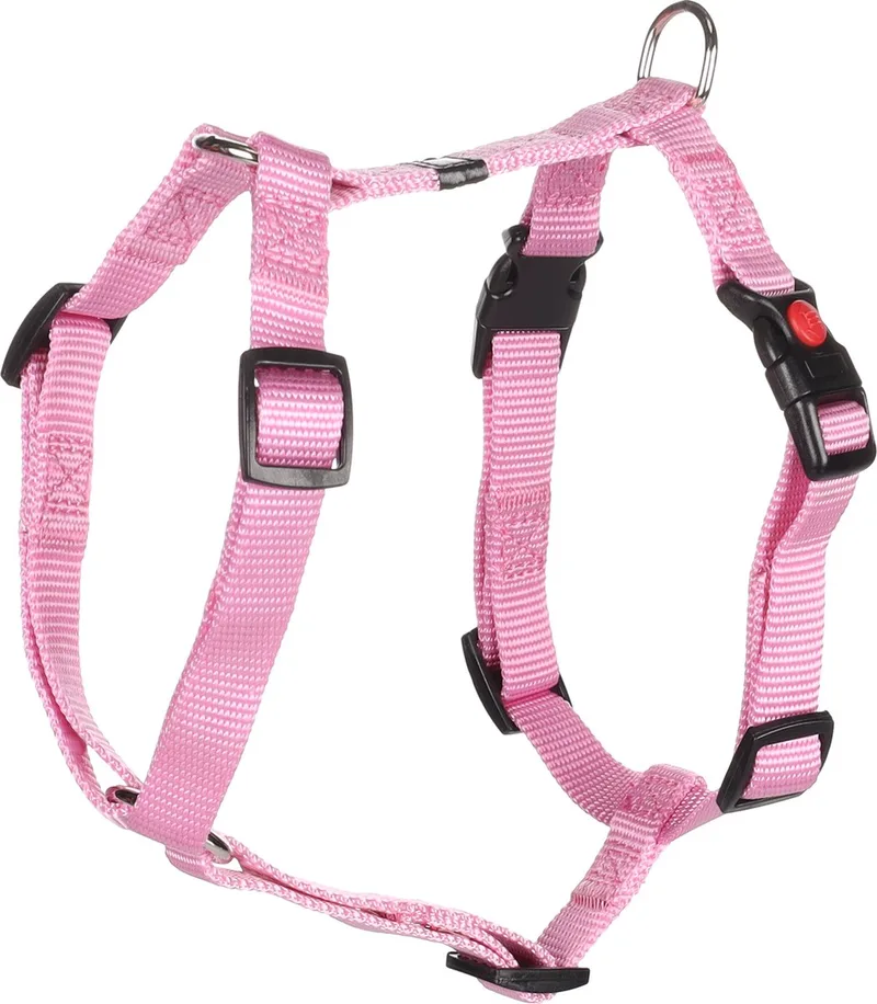 Ziggi H-harnas - Harnas Honden - H-harnas Ziggi S 35-50cm 15mm - 1st - 126180 - 1st de Flamingo en Rose – photo produit