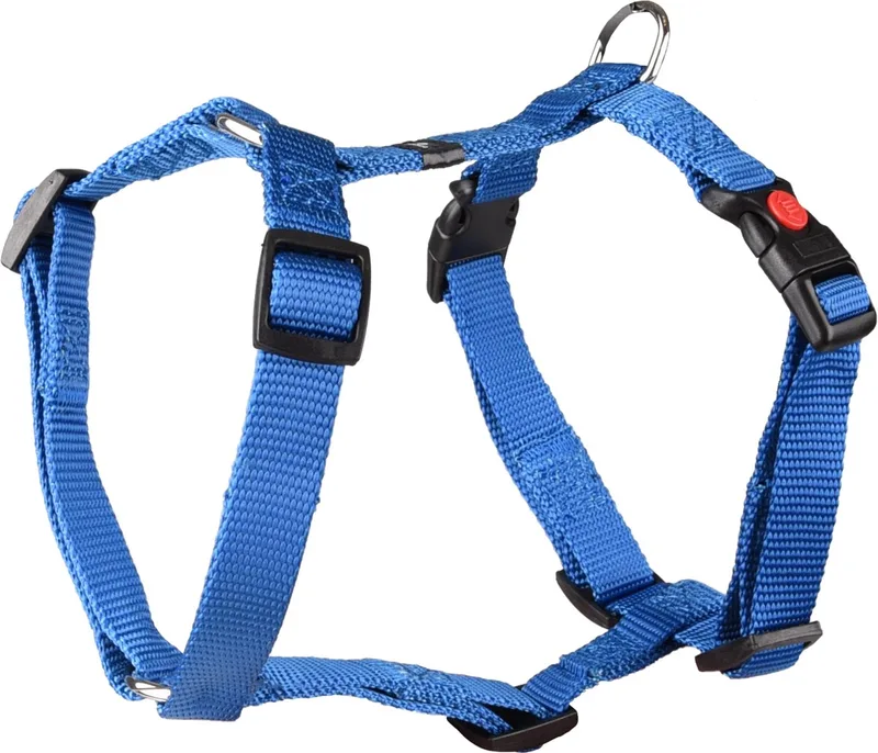 Ziggi H-harnas - Harnas Honden - H-harnas Ziggi S 35-50cm 15mm - 1st - 127548 - 1st de Flamingo en Bleu – photo produit