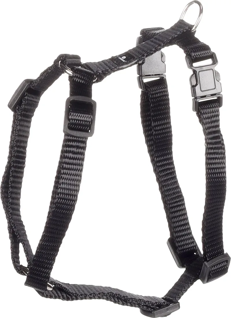Ziggi H-harnas - Harnas Honden - H-harnas Ziggi Xs 25-40cm 10mm - 1st - 126113 - 1st von Flamingo in Schwarz – Produktfoto
