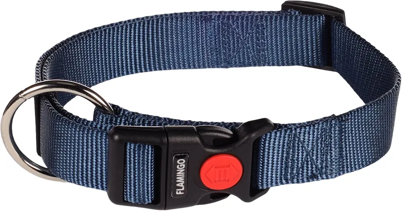Ziggi - Halsband Honden - Halsband Ziggi Donkerblauw L 45-65cm 25mm - 1st - 134610 - 1st de Flamingo en Bleu – photo produit