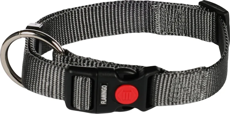 Ziggi - Halsband Honden - Halsband Ziggi Donkergrijs M 40-55cm 20mm - 1st - 134635 - 1st von Flamingo in Grau – Produktfoto