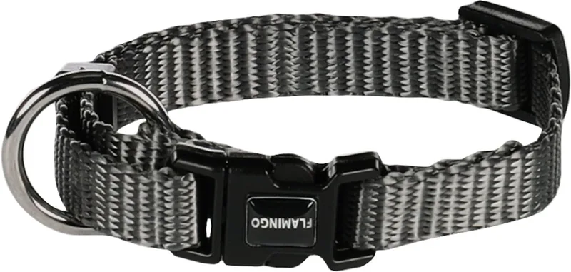 Ziggi - Halsband Honden - Halsband Ziggi Donkergrijs Xxs 15-25cm 10mm - 1st - 134645 - 1st by Flamingo in Grey – product photo