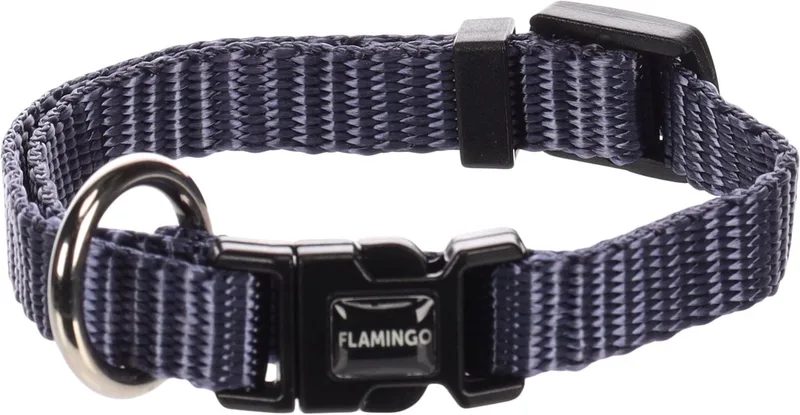 Ziggi - Halsband Honden - Halsband Ziggi Granietblauw Xxs 15-25cm 10mm - 1st von Flamingo in Blau – Produktfoto