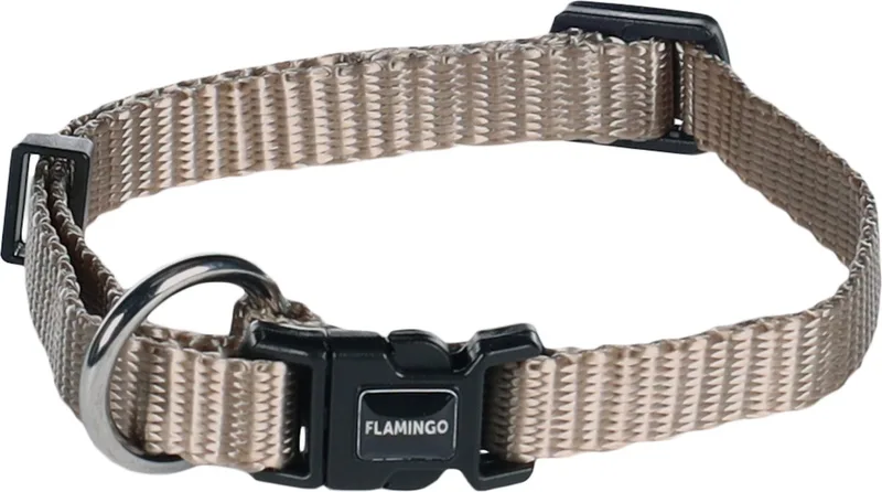 Ziggi - Halsband Honden - Halsband Ziggi Greige Xs 20-35cm 10mm - 1st - 134445 - 1st von Flamingo in Grau – Produktfoto