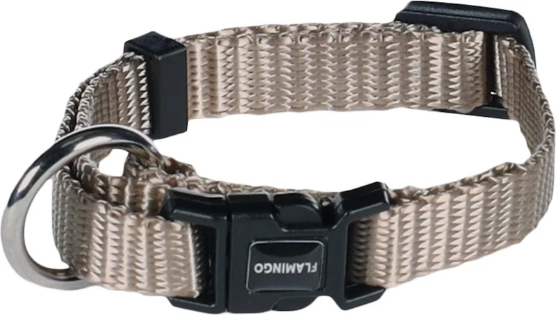 Ziggi - Halsband Honden - Halsband Ziggi Greige Xxs 15-25cm 10mm - 1st - 134502 - 1st de Flamingo en Gris – photo produit