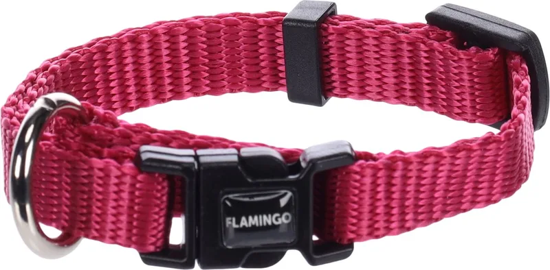 Ziggi - Halsband Honden - Halsband Ziggi Kersenrood Xxs 15-25cm 10mm - 1st - 133597 - 1st von Flamingo in Rot – Produktfoto