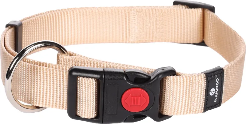 Ziggi - Halsband Honden - Halsband Ziggi L 45-65cm 25mm - 1st - 124847 - 1st de Flamingo en Beige – photo produit
