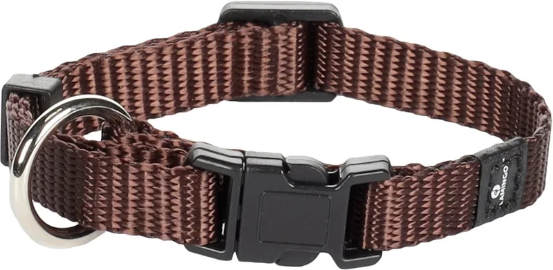 Ziggi - Halsband Honden - Halsband Ziggi Xs 20-35cm 10mm - 1st - 124844 - 1st de Flamingo en Marron – photo produit