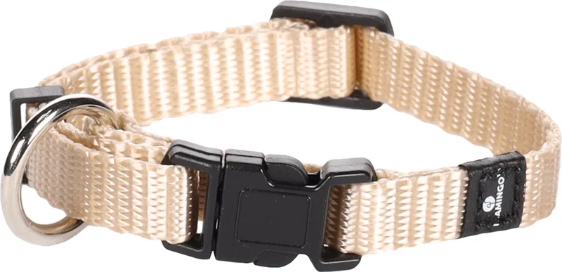 Ziggi - Halsband Honden - Halsband Ziggi Xs 20-35cm 10mm - 1st - 124859 - 1st de Flamingo en Beige – photo produit