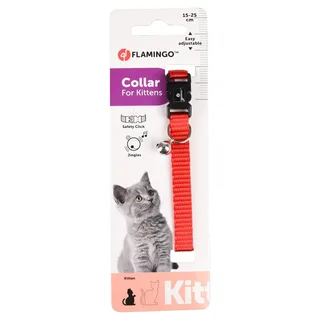 Ziggi - Halsband Katten - Kittenhalsband Ziggi 15-22cm 10mm - 1st - 128892 - 1st by Flamingo in Red – product photo 2 of 2