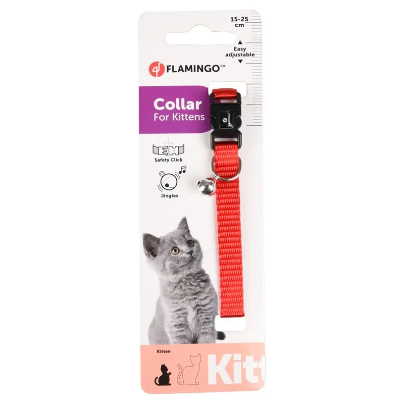 Ziggi - Halsband Katten - Kittenhalsband Ziggi 15-22cm 10mm - 1st - 128892 - 1st by Flamingo in Red – product photo 2 of 2