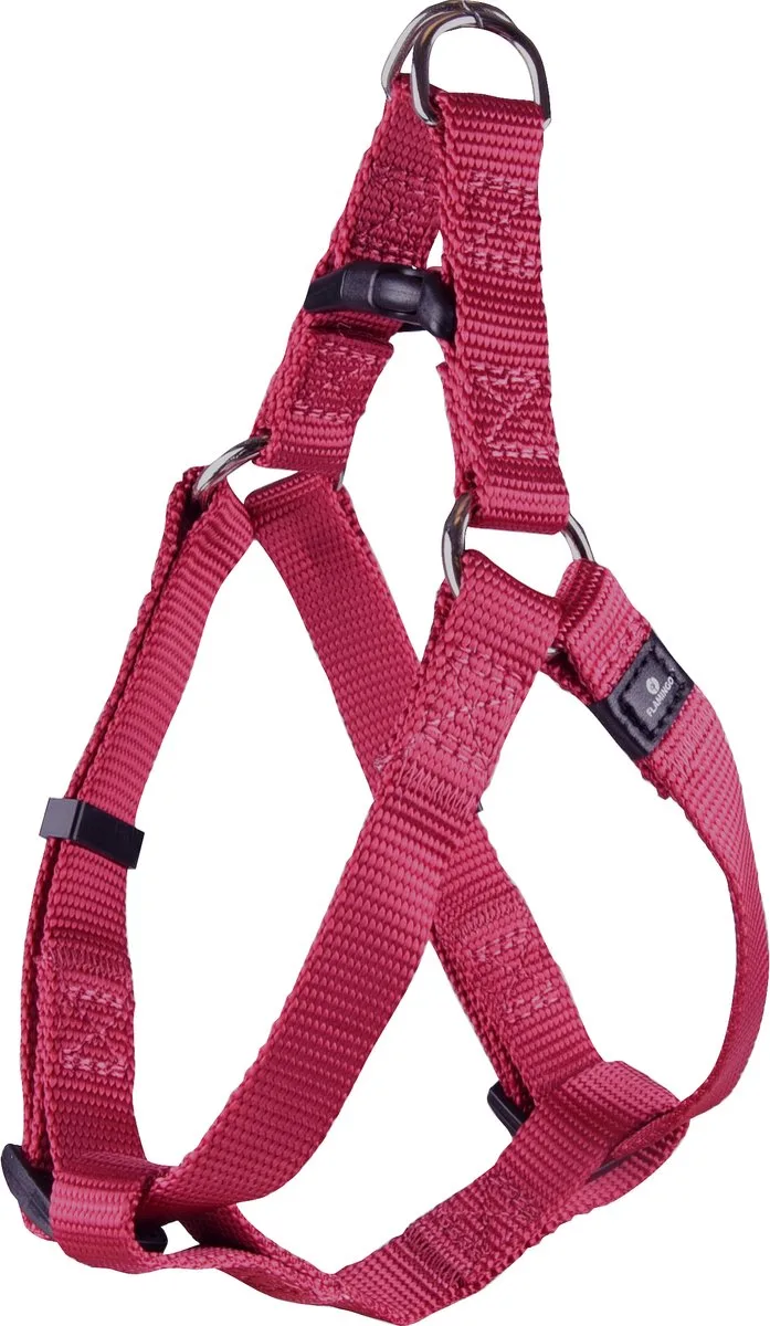 Ziggi Step&go - Harnas Honden - Harnas Step&go Ziggi Kersenrood S 25-45cm 15mm - 1st - 127702 - 1st von Flamingo in Rot – Produktfoto