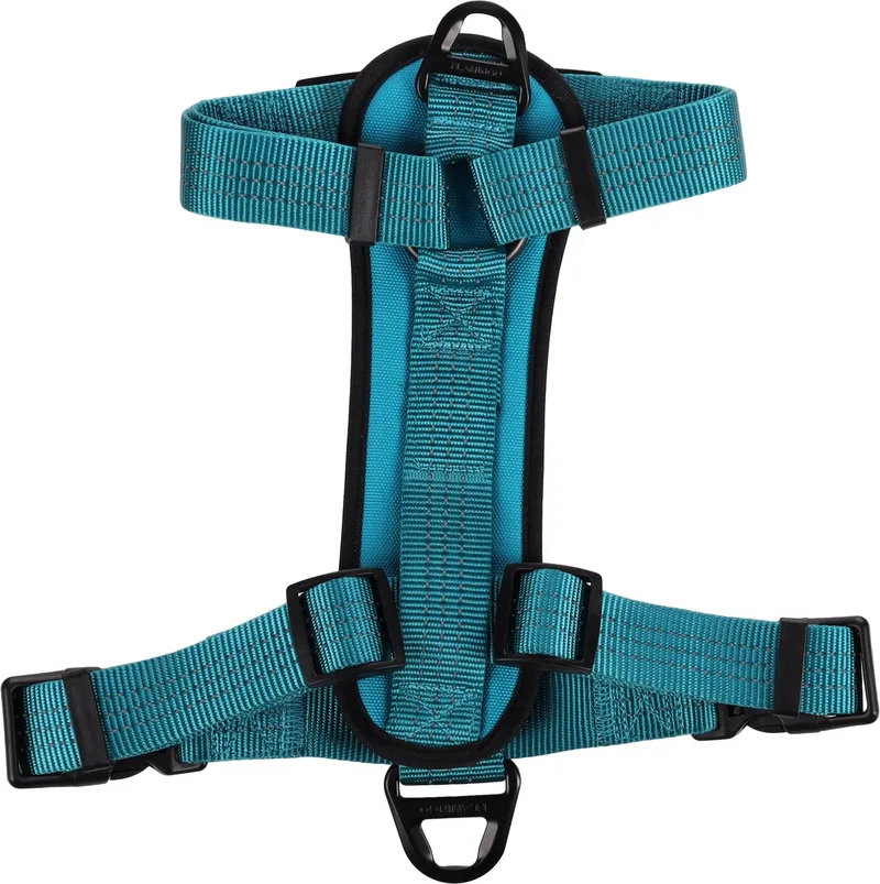 Zorba H-harnas - Harnas Honden - H-harnas Zorba Turquoise M 55-75cm 32mm - 1st - 134166 - 1st by Flamingo in Blue – product photo