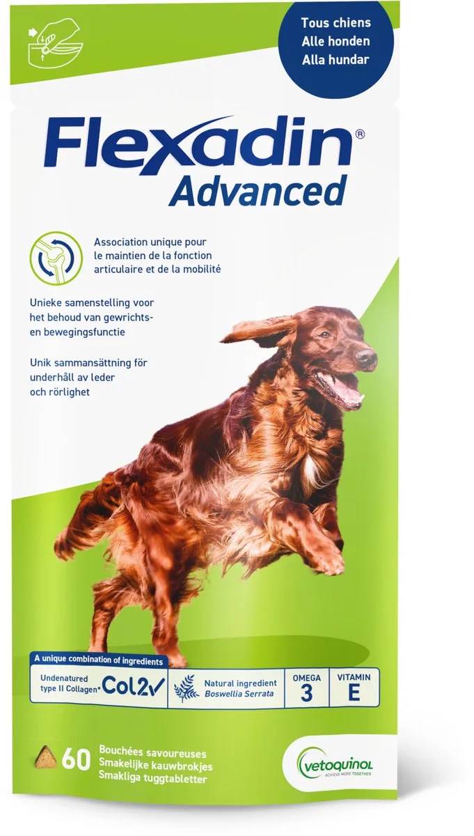 Gewricht supplement Flexadin Advanced Hond - 60 stuks von Flexadin – Produktfoto