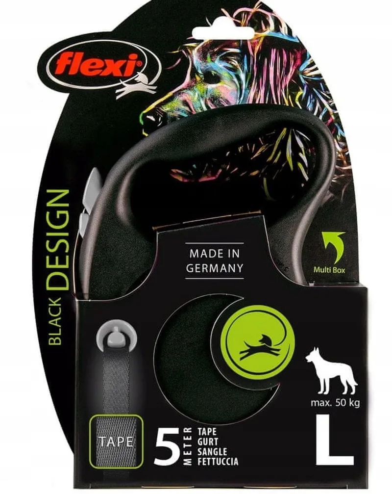Automatische Hondenriem 5m tot 15kg by flexi in Black – product photo