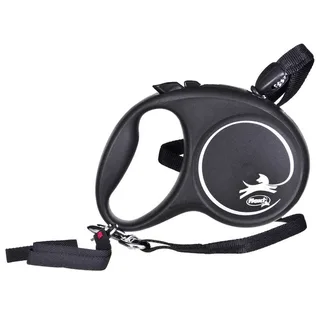 Black Design Hondenriem - Rollijn - M - Zwart - 5 m - Middelgrote Honden de flexi en Bleu – photo produit 3 sur 6
