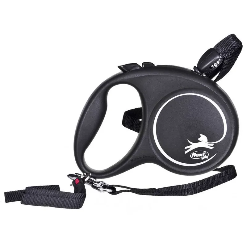 Black Design Hondenriem - Rollijn - M - Zwart - 5 m - Middelgrote Honden de flexi en Bleu – photo produit 3 sur 6