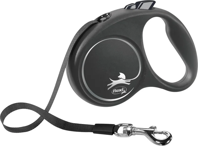 Black Design - Rollijn Hondenriem - M - 5 m - Middelgrote Honden von flexi in Blau – Produktfoto 1 von 6