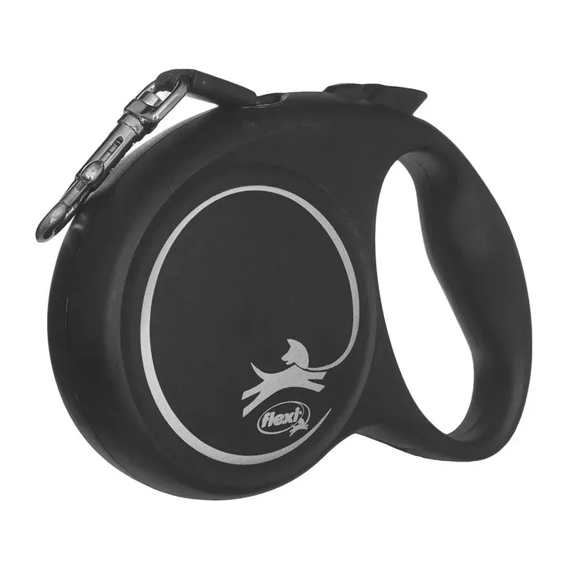 Black Design - Rollijn Hondenriem - M - 5 m - Middelgrote Honden von flexi in Blau – Produktfoto 3 von 6