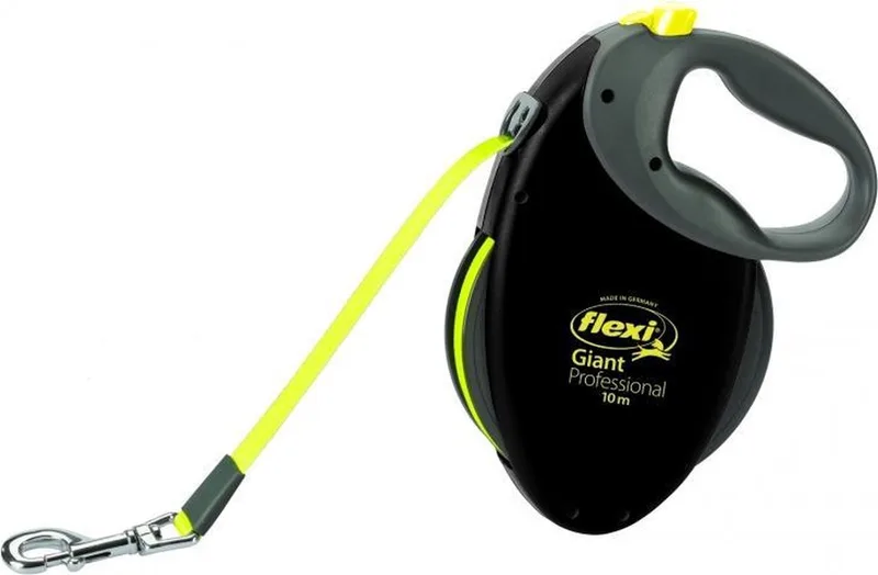 Giant Tape - Hondenriem - Zwart/Geel - L - 10 m - (<50 kg) von flexi in Schwarz – Produktfoto