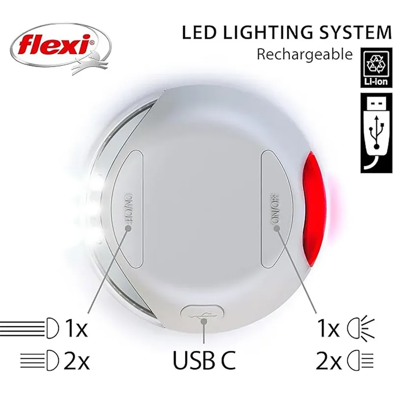 Led Light Hondenriem fra flexi – produktbillede 3 af 3