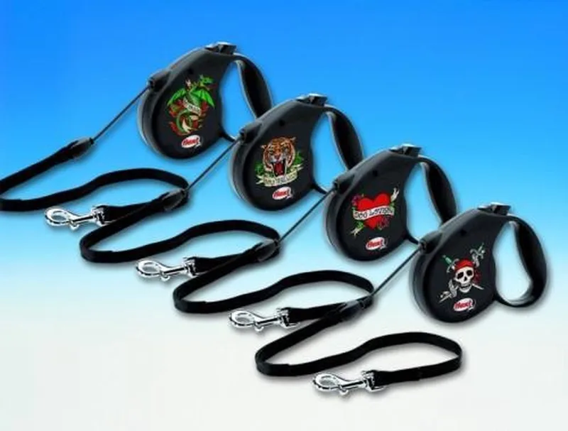 Leine ROCK STAR Drache, 5 m Seil de flexi en Noir – photo produit