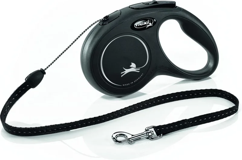 New Classic Koord - Hondenriem - S - 5 meter - <12 kg de flexi en Noir – photo produit