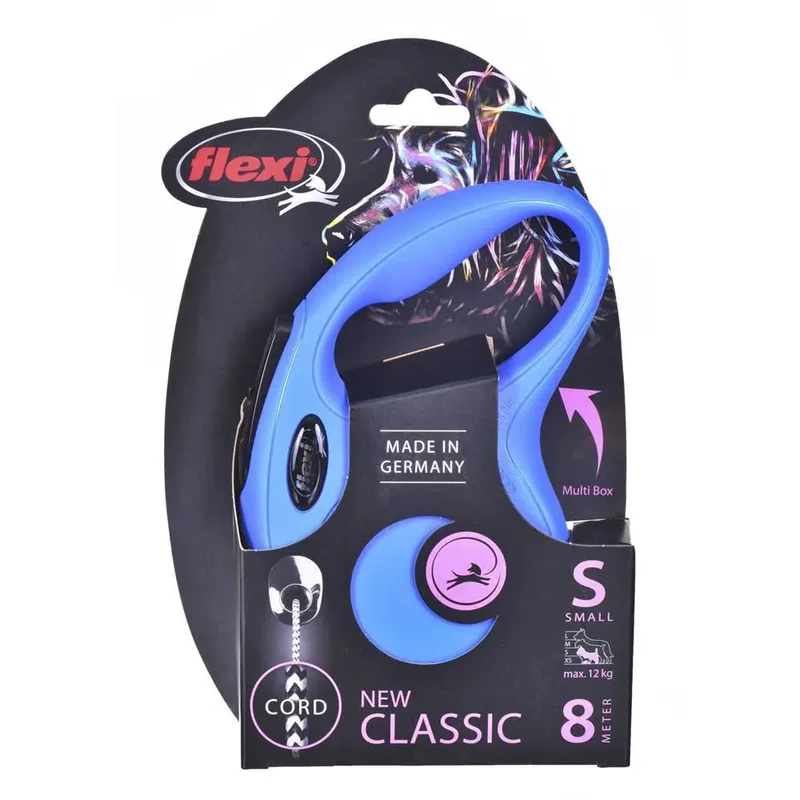 New Classic Koord - Hondenriem - S - 8 m - (<12 kg) by flexi in Blue – product photo 5 of 6