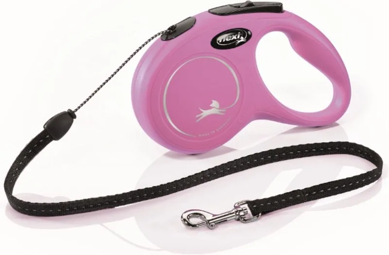 New Classic - Rollijn Hondenriem - Koord - S - 5 m - Roze von flexi in Blau – Produktfoto
