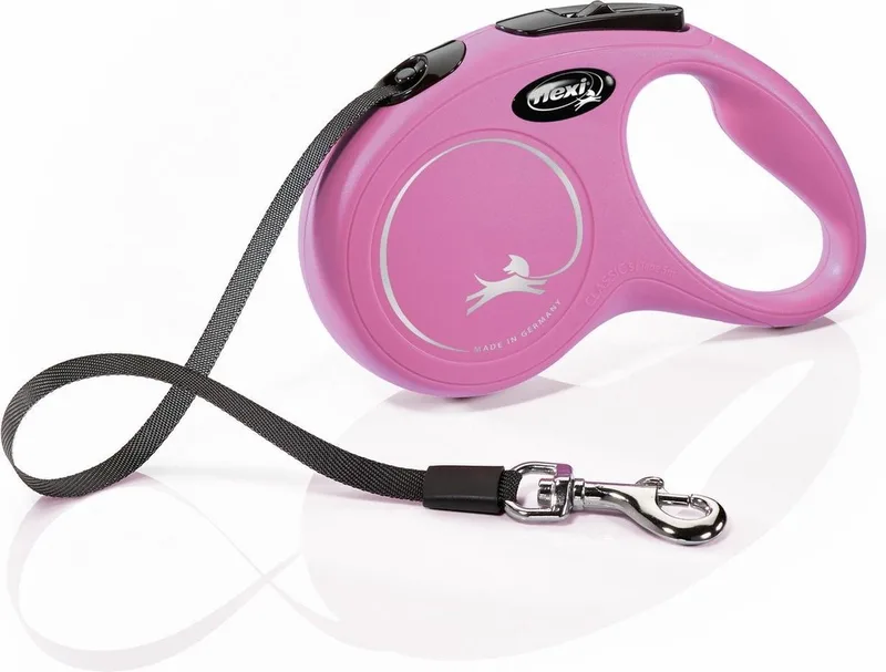 New Classic - Rollijn Hondenriem - S - 5 Meter - <15 kg von flexi in Rosa – Produktfoto